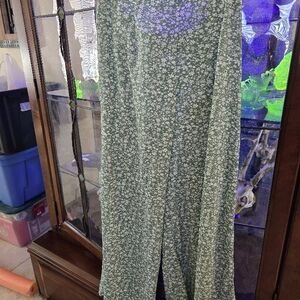 Green Floral Pants